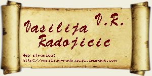 Vasilija Radojičić vizit kartica